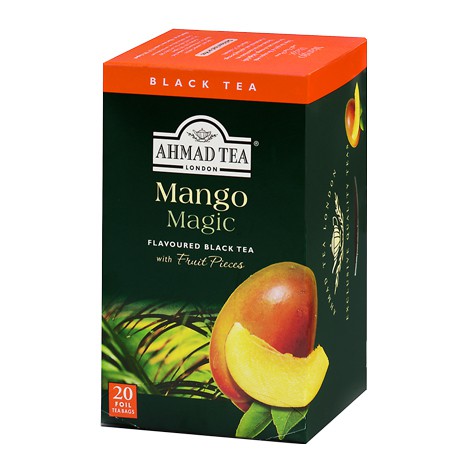 Trà Đen Túi Lọc Ahmad Mango Magic - Trà Ahmad Xoài Hộp Giấy Bao Thiếc 40g