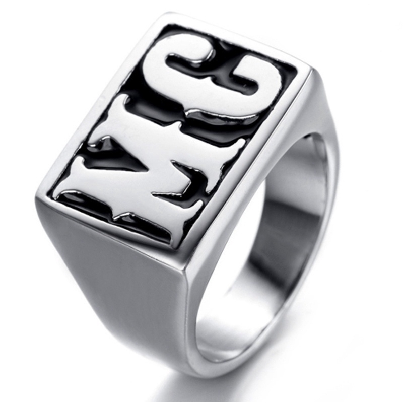 Nhẫn làm từ chất liệu thép không gỉ hợp thời trang cho nam
