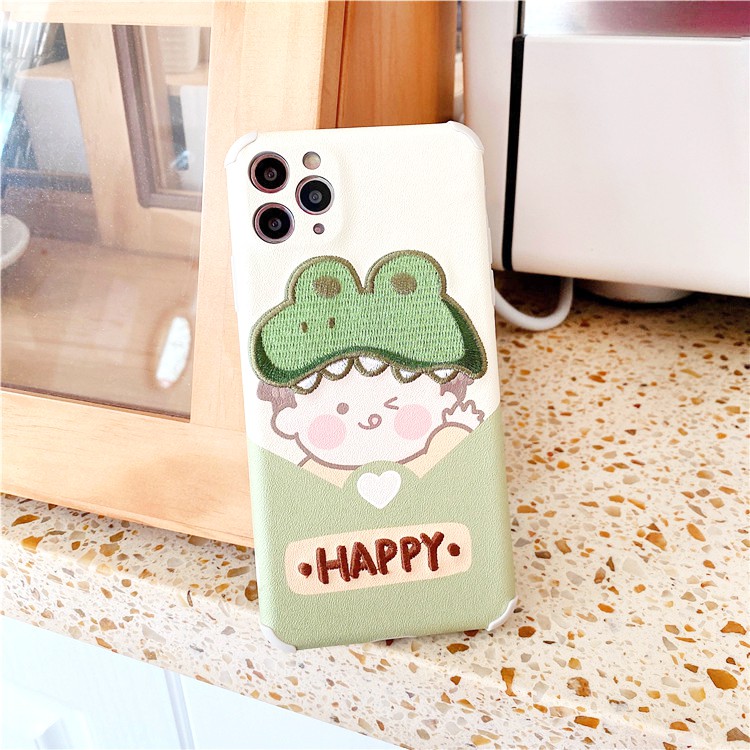 Ốp lưng iphone Happy Couple thêu viền chống va đập 5/5s/6/6plus/6s/6splus/7/7plus/8/8plus/x/xs/11/12/pro/max/plus/promax | BigBuy360 - bigbuy360.vn