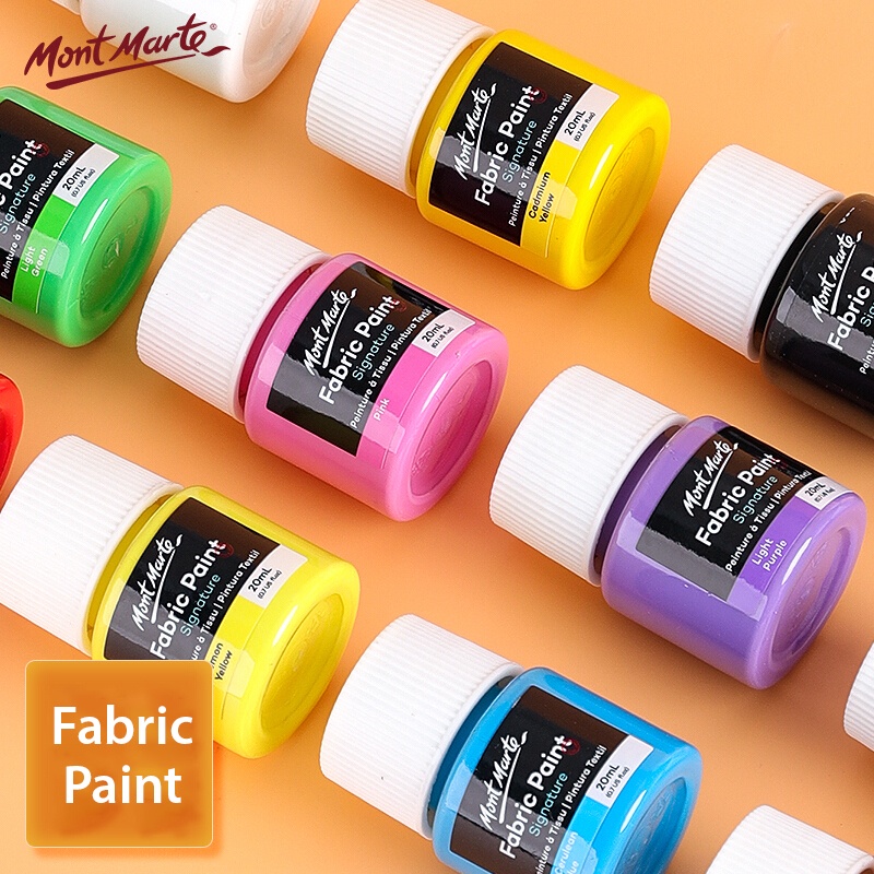 Bộ 8 Màu Vẽ Vải Fabric Paint Mont Marte x 20ml - PMHS0022