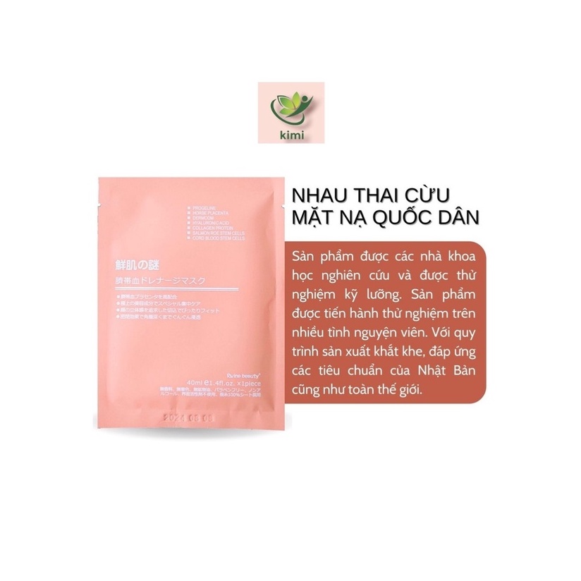 Mặt nạ nhau thai cừu - mặt nạ giấy dưỡng da Nhật Bản mask rwine dưỡng ẩm và trắng da KIMI-SHOP MNT01