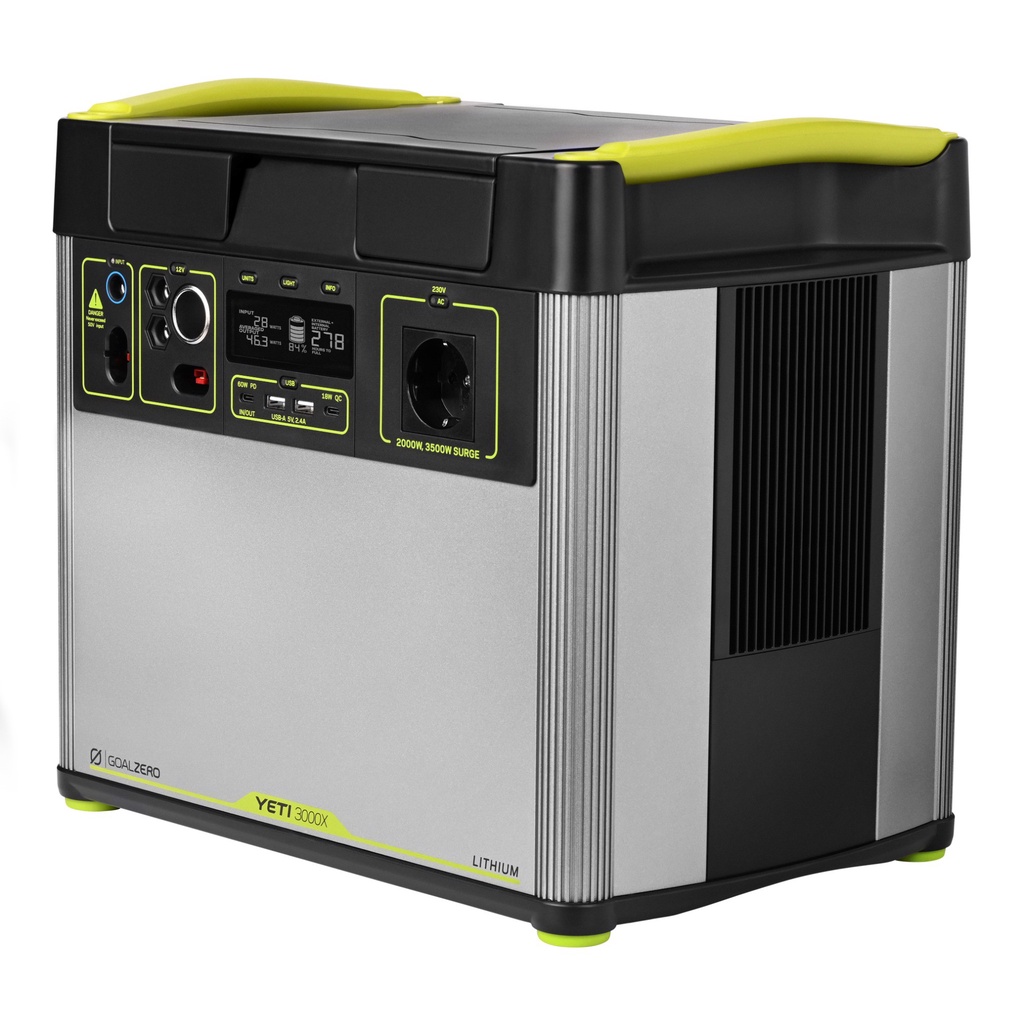 Trạm Điện Dự Phòng Di Động Goal Zero Yeti 3000X bằng Năng lượng mặt trời - Bảo hành chính hãng 12 tháng