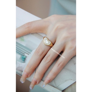 Nhẫn nữ titan nacre heart