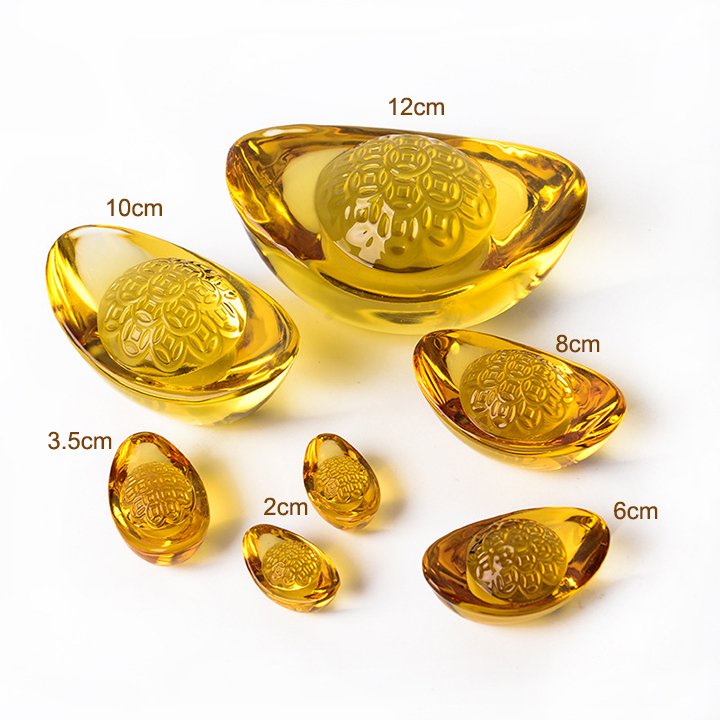 Thỏi Vàng Thần Tài Phong Thủy. Đỉnh Vàng Khắc Hình Các Đồng Xu