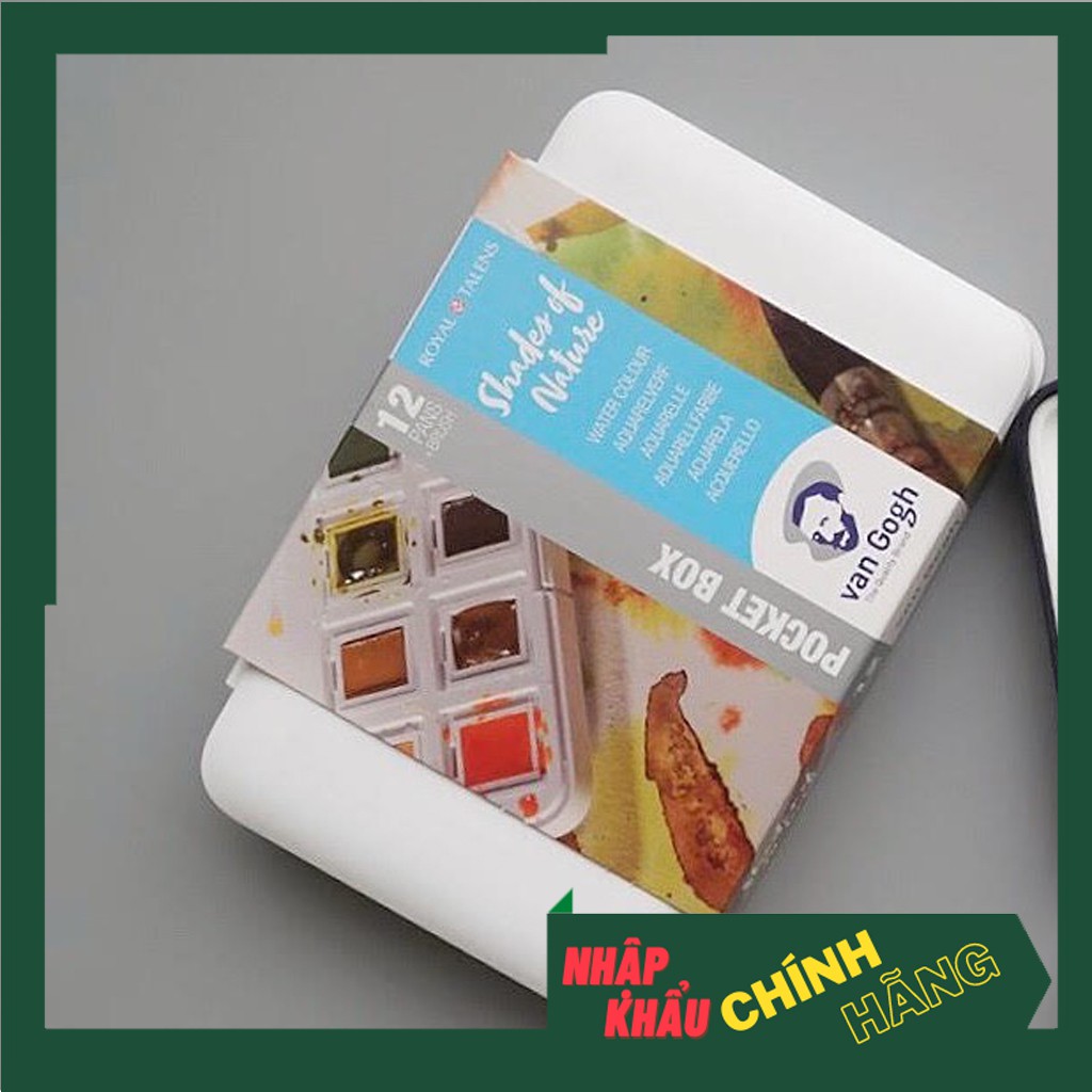 Màu Nước Van Gogh - POCKET BOX SET 12 - vẽ tranh màu nước - Thiết kế nhỏ gọn phù hợp mang theo bên mình