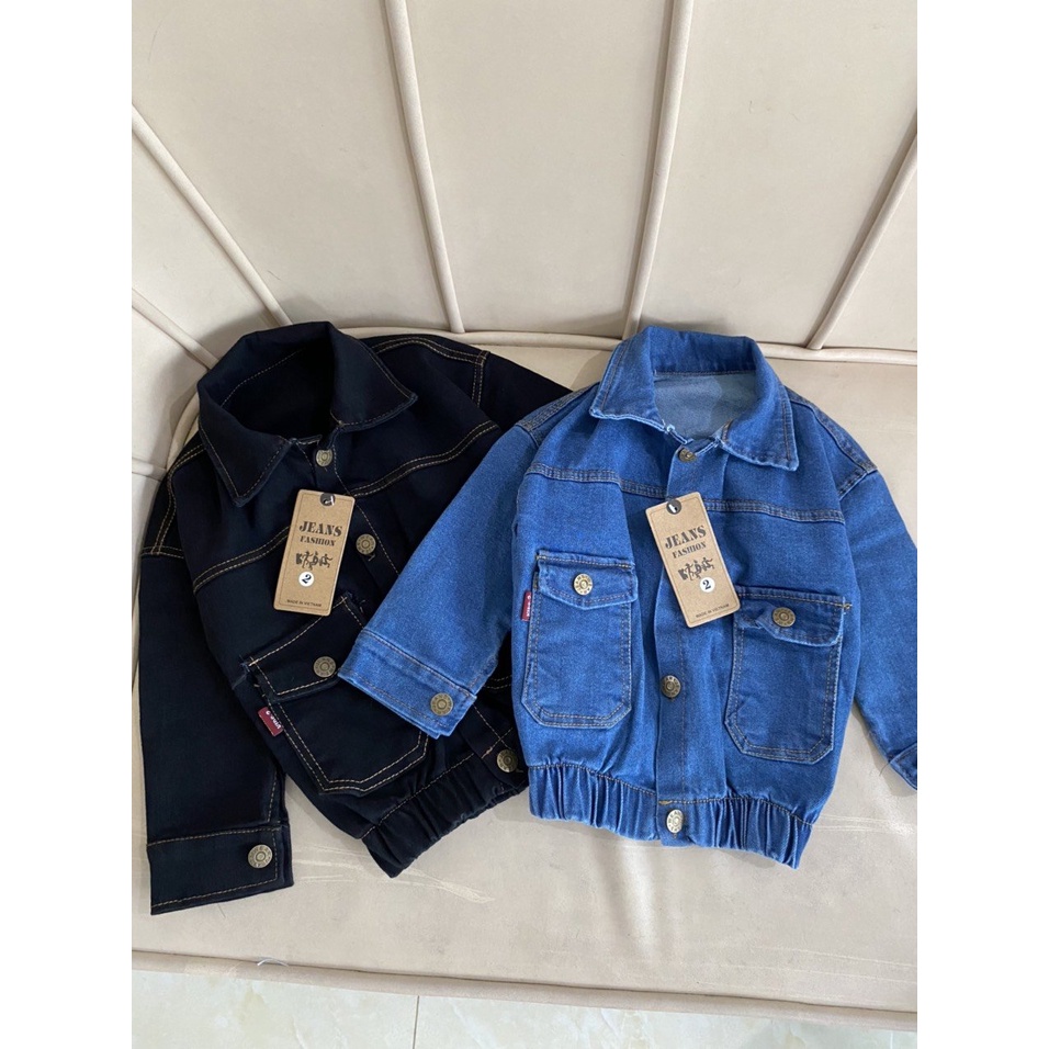 Áo khoác bò bo chun cho bé sành điệu