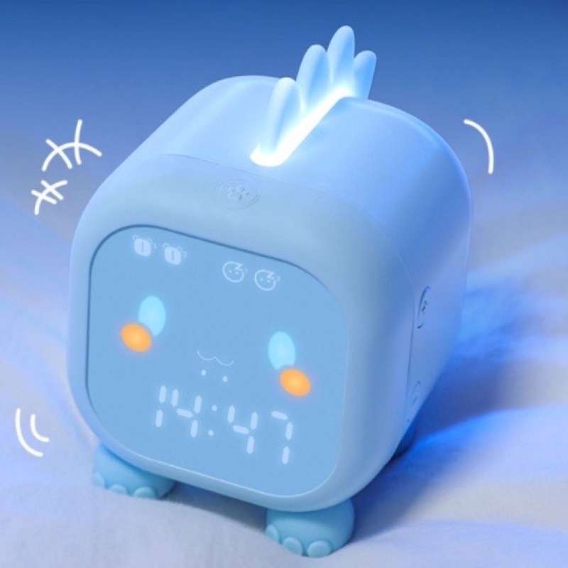 Đồng hồ khủng long Dinosa có đèn ngủ nhiều màu cảm ứng âm thanh