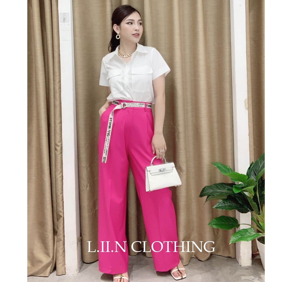 Quần nữ dáng suông cap cao Liin clothing đủ size, màu đen thanh lịch, hiện đại Q3198 | BigBuy360 - bigbuy360.vn