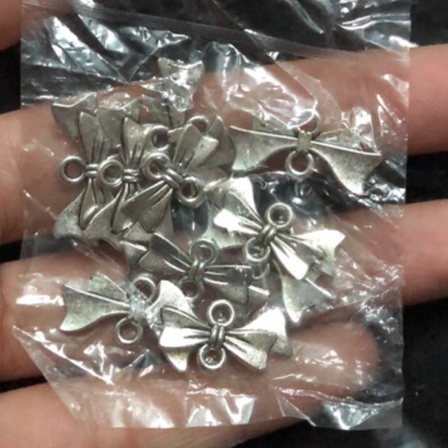 mặt nở rỗng xi bạc ( 1 gói 5 mặt ) - handmade - phụ kiện