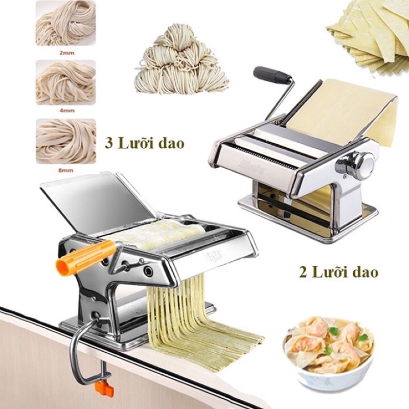 Máy cán mỳ, cắt mỳ 2 dao - 3 dao