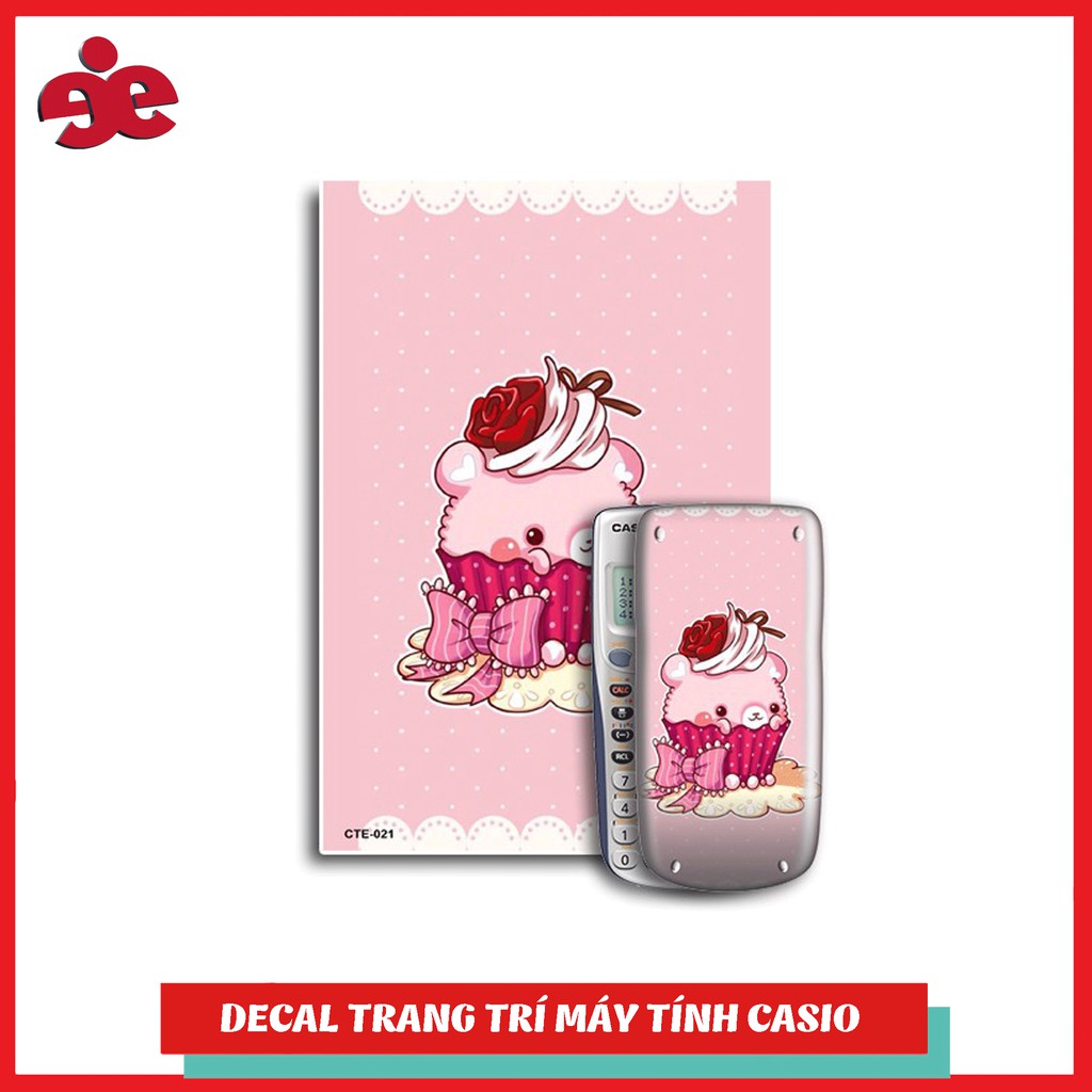 Decal trang trí máy tính Casio/Decal trang trí máy tính Vinacal Dễ Thương 021