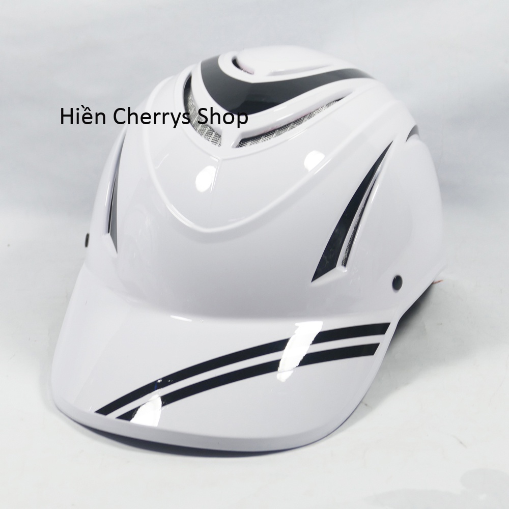 Nón bảo hiểm kết xẻ sọc nam - Chất liêu nhựa ABS phù hợp cho cả nam và nữ