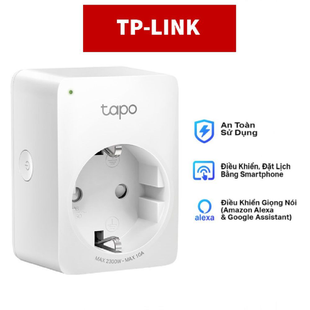 Ổ Cắm Điện Wifi Thông Minh Tp-link Tapo P100 - Điều Khiển Hệ Thống Điện Từ Xa Qua Điện Thoại - Hàng Chính Hãng