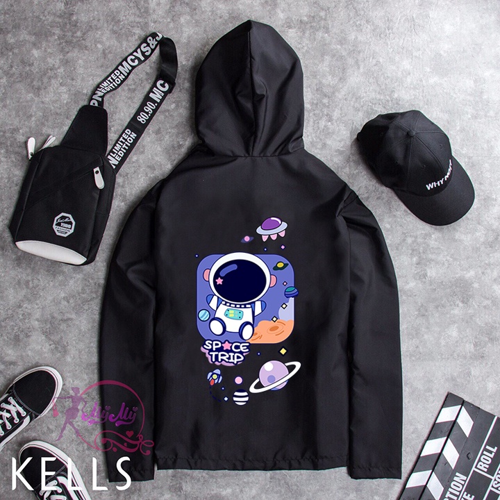 ÁO KHOÁC DÙ Phi Hành Gia Space Trip 2 Lớp in Pet siêu bền