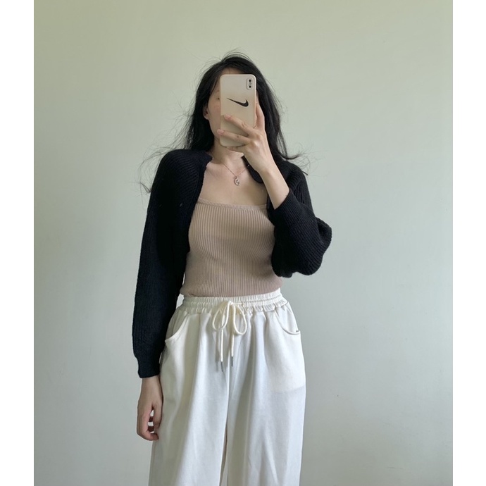 Áo len khoác lửng