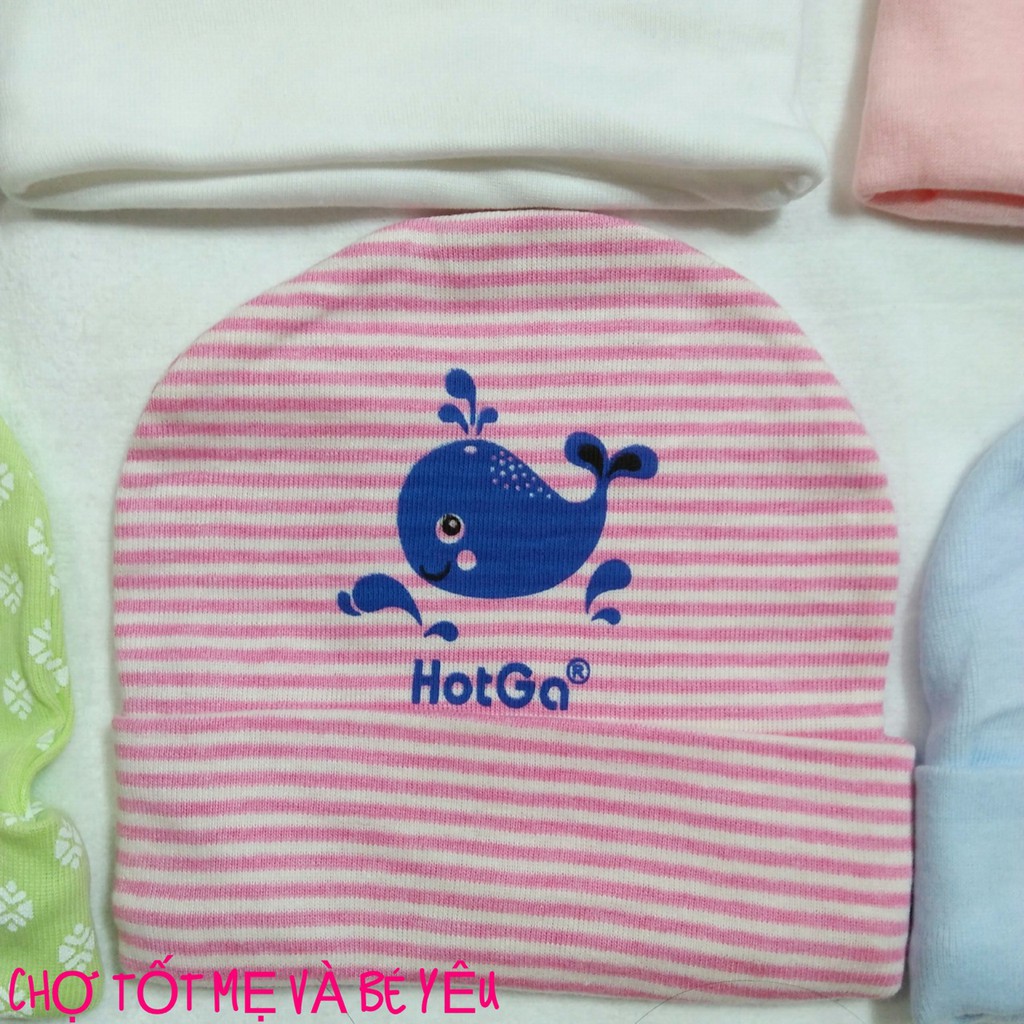 NÓN CHO BÉ SƠ SINH HOTGA COTTON MỀM MẠI CO DÃN TỐT (nón sơ sinh cotton mềm)