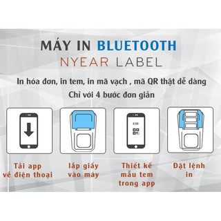 ivn047 Máy In Tem & Hóa Đơn Bluetooth NyearLabel