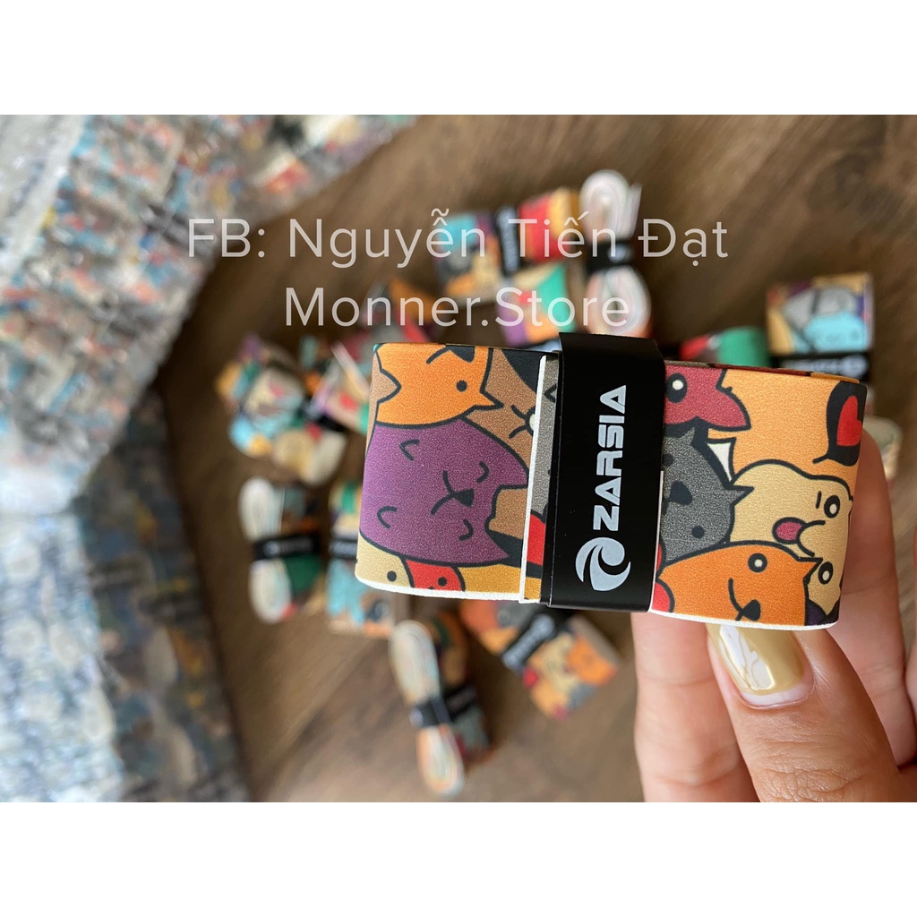 Quấn Cán Vợt Cầu Lông Tennis Zarsia Chính Hãng Số 1 Nội Địa Trung Chống Trơn Mồ Hôi Tay