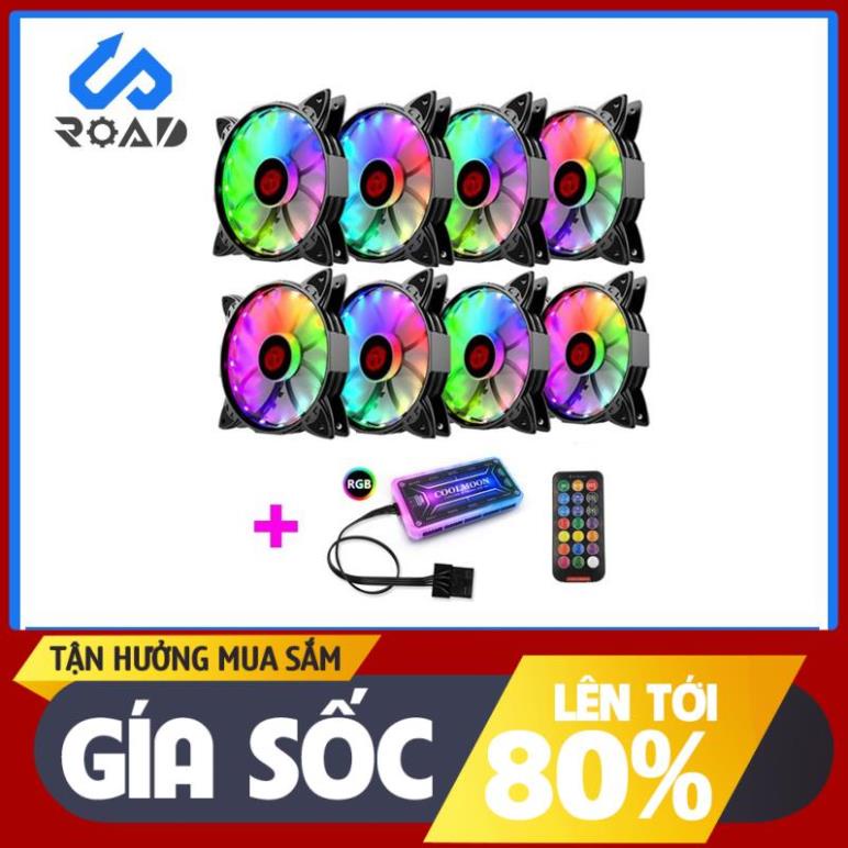 Fan Led RGB Coolmoon V1⚡️ FreeShip⚡️ Quạt Tản Nhiệt Led RGB Coolmoon V1 Đồng Bộ Hub Coolmoon Siêu Đẹp URCOMPUTER
