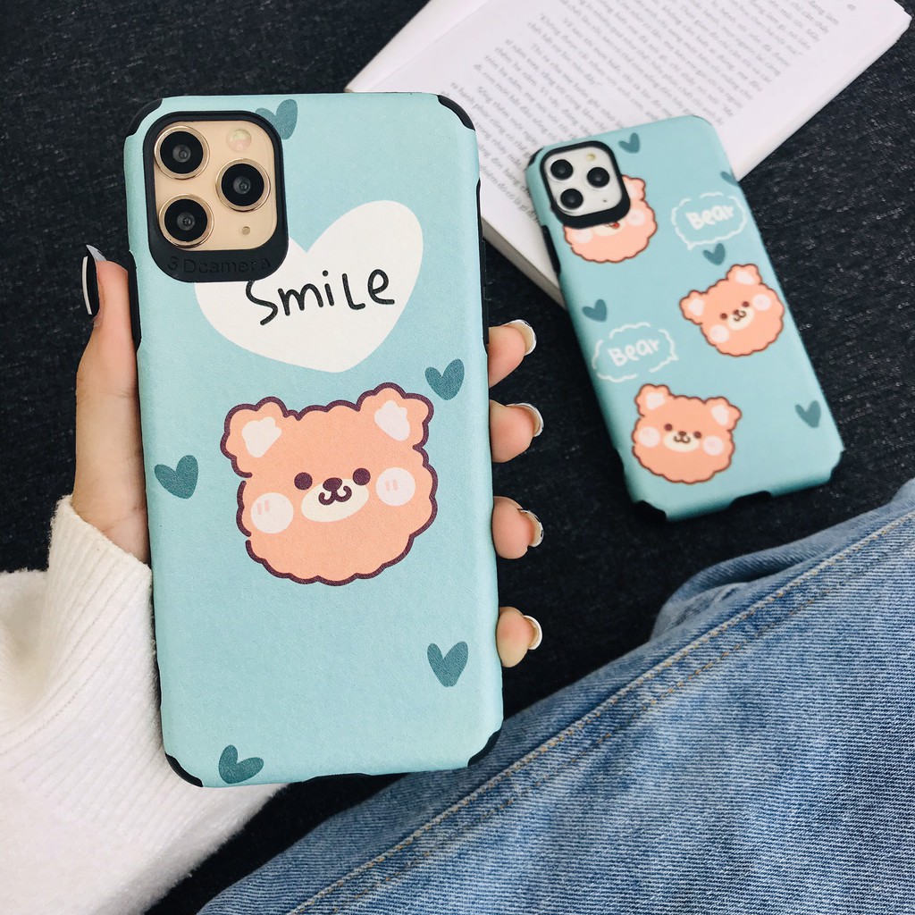 [ SAMSUM ] Ốp Lưng Da IMD Bear Smile I - R043 | BigBuy360 - bigbuy360.vn