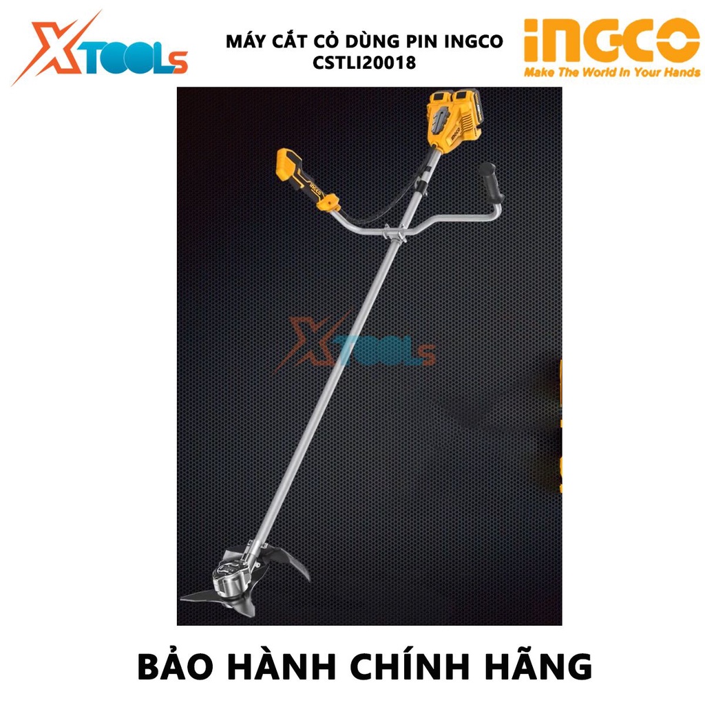 Máy cắt cỏ dùng pin INGCO CSTLI20018 | Máy cắt cỏ cầm tay Điện thế 40V Mô tơ không chổi than Tốc độ không tải 0-5500/phú