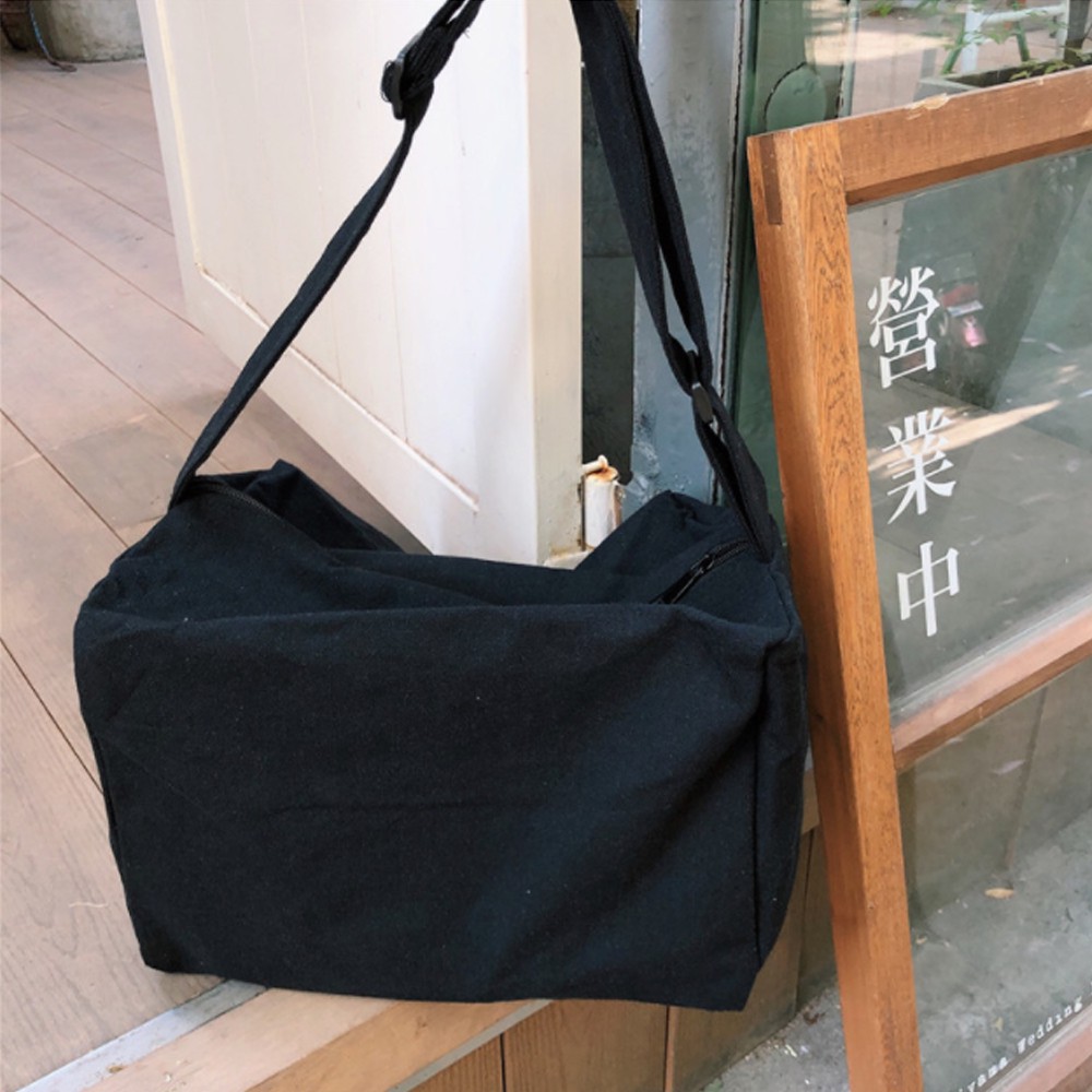 Túi vải Canvas đeo chéo nam nữ phong cách Hàn Quốc Ulzzang | BigBuy360 - bigbuy360.vn