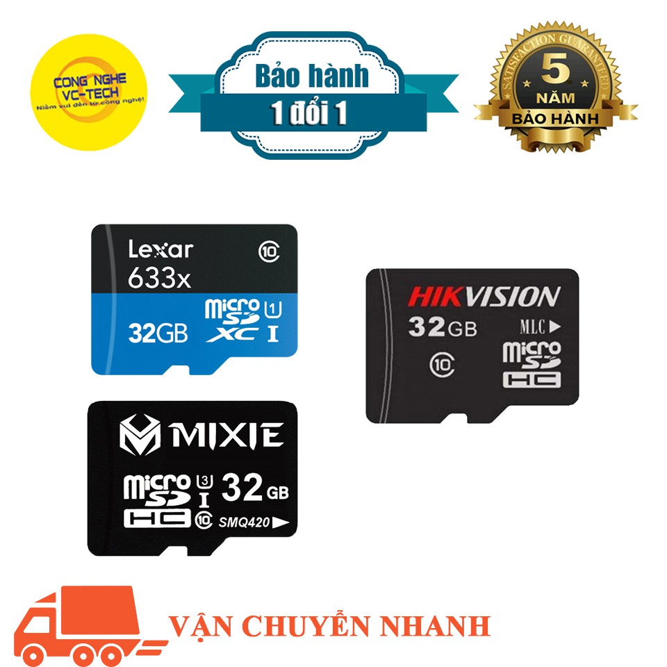 Thẻ nhớ 32Gb mixie/Lexar/hikvission | Hàng chính hãng BH 3 năm |