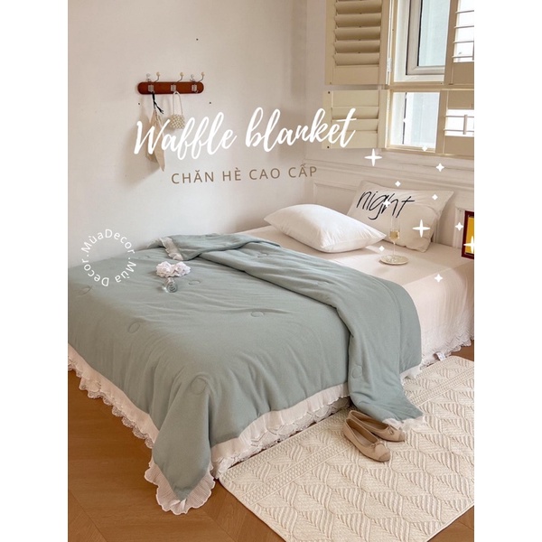 Chăn lạnh Waffle cao cấp mùa hè Mùa Decor - Phong cách Hàn Quốc