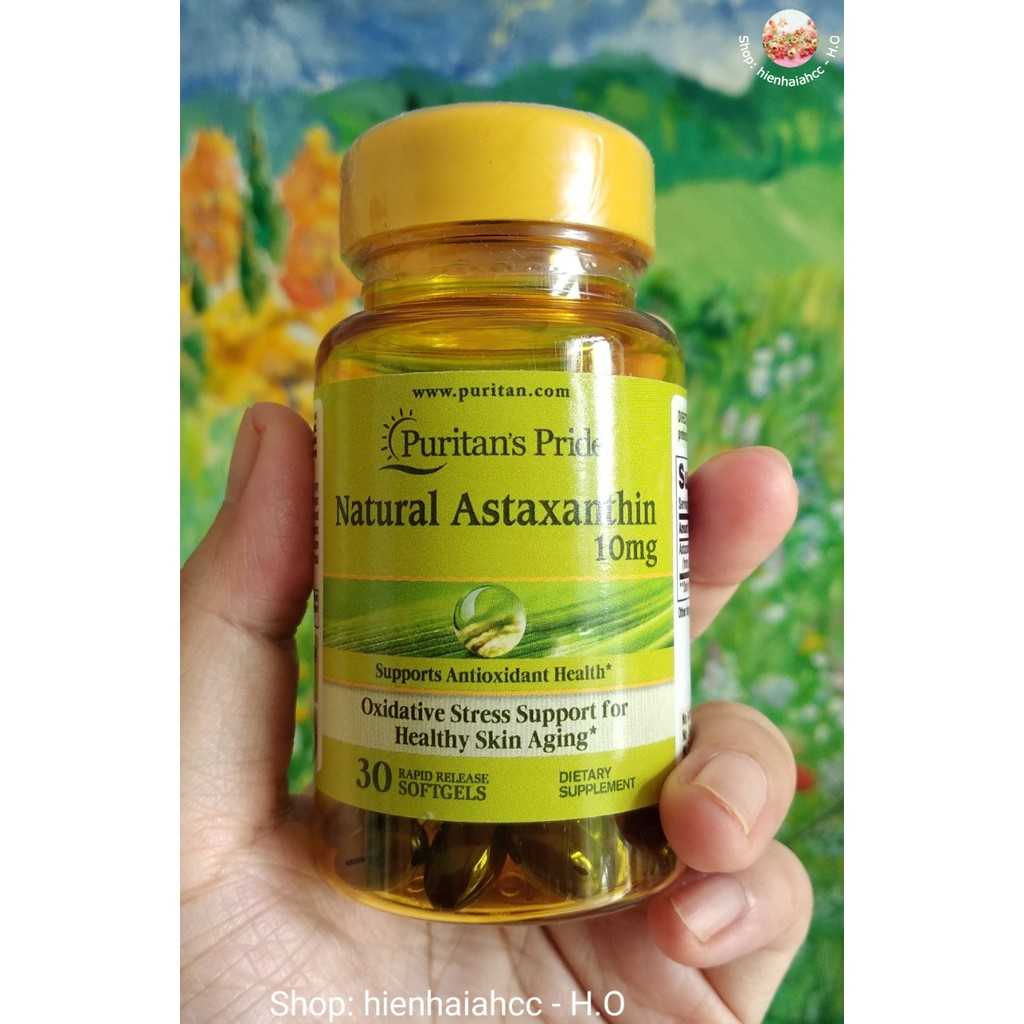 Astaxanthin 10mg 30 viên Puritan's Pride - Vua của các hoạt chất oxy hóa