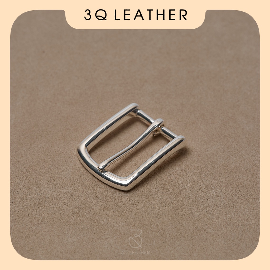 Mặt dây lưng Nam Nữ màu Bạc, mã MDL086, size 30mm, chất liệu đồng nguyên chất mạ Niken, mặt thắt lưng nam