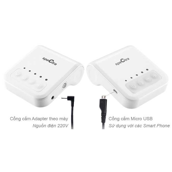 Máy hút sữa mini Spectra Q + Tặng 4 món :Áo Ngực hút Sữa Rảnh Tay+ 30 Túi Trữ Sữa + Máy Hâm Sữa Mumcare + Nước Rửa bình