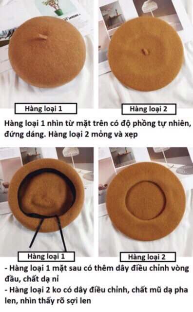 [Mẫu lẻ-giảm giá] Mũ Beret Mũ nồi len thời trang thu đông cho nữ phong cách trẻ trung xinh xắn cho nữ