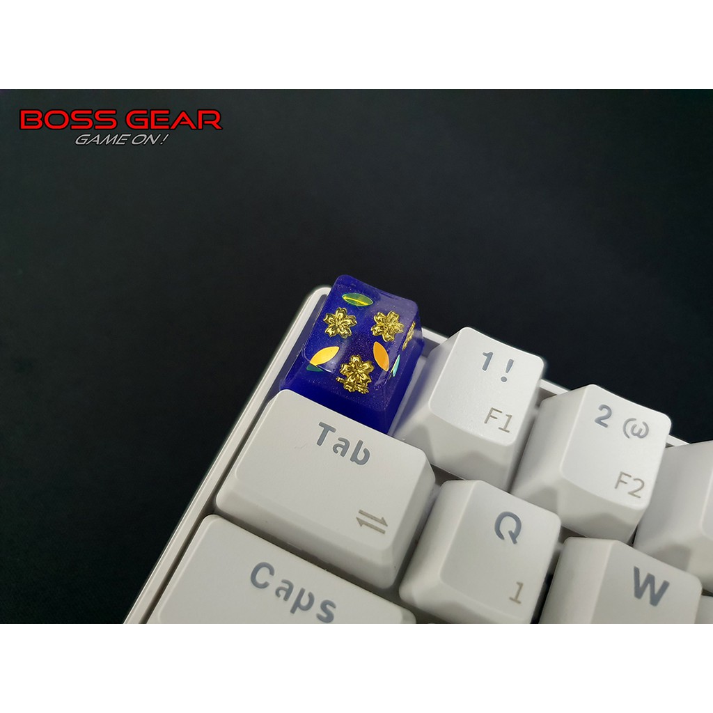 Keycap Lẻ hình hoa anh đào sakura cực đẹp OEM profile ( keycap resin độc lạ )( Keycap Artisan )