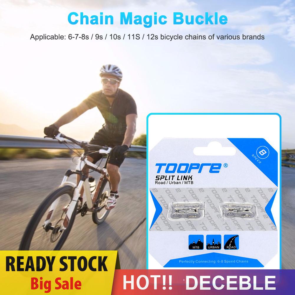 DECEBLE TOOPRE 2 Pairs Bicycle Chain Link Connector MTB Bike Quick Master Links