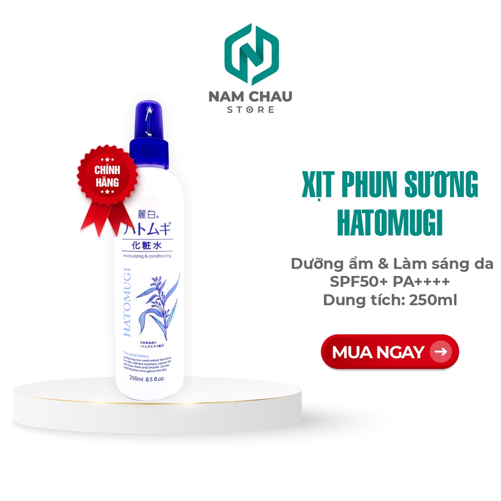 Namchaustore - Xịt Phun Sương Dưỡng Ẩm Và Làm Sáng Da Hatomugi Nhật Bản