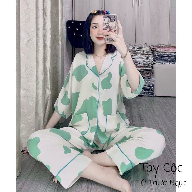 Bộ Pijama Cánh Dơi Ngắn Tay size 40 - 70kg - Bộ Ngủ phong cách Ulzzang Cute Hot Trend 2022 chất KATE thái giá rẻ