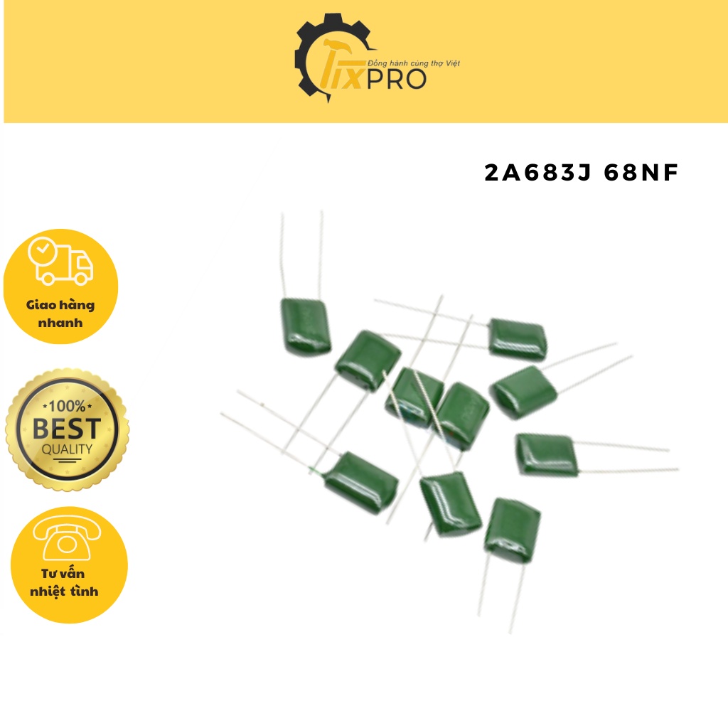 Tụ mica 2A683J 68nF 100V (10c)