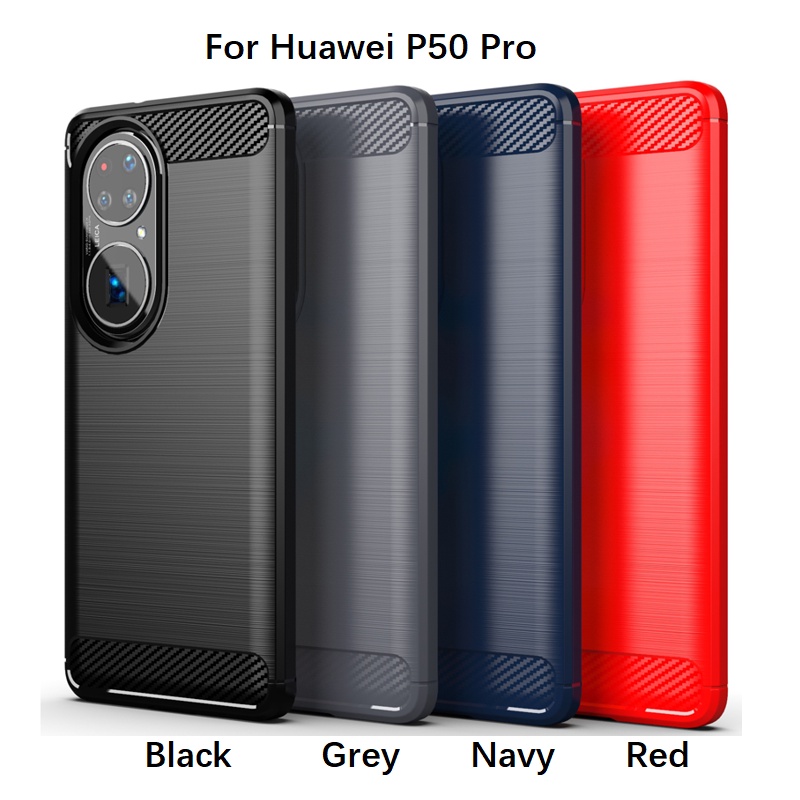 Ốp điện thoại mềm họa tiết sợi carbon cho Huawei P20 P30 P50 P40 Pro Plus Pro+ P10 Plus P10+ P40 Lite