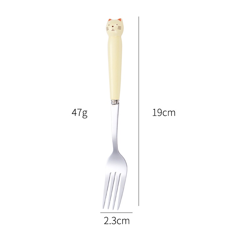 Bộ Muỗng Nĩa Bằng Thép Không Gỉ Hình Khủng Long Hoạt Hình Dễ Thương Cho Trẻ Em