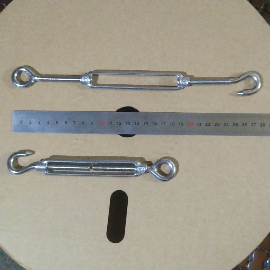 Tăng đơ inox 304 không gỉ sét có từ tính nhẹ. loại 6mm  8mm giá 1 cái.