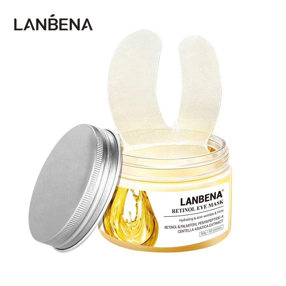 LANBENA 【Bán hàng trực tiếp tại nhà máy】 Bộ 50 Miếng Mặt Nạ Mắt Retinol Cao Cấp