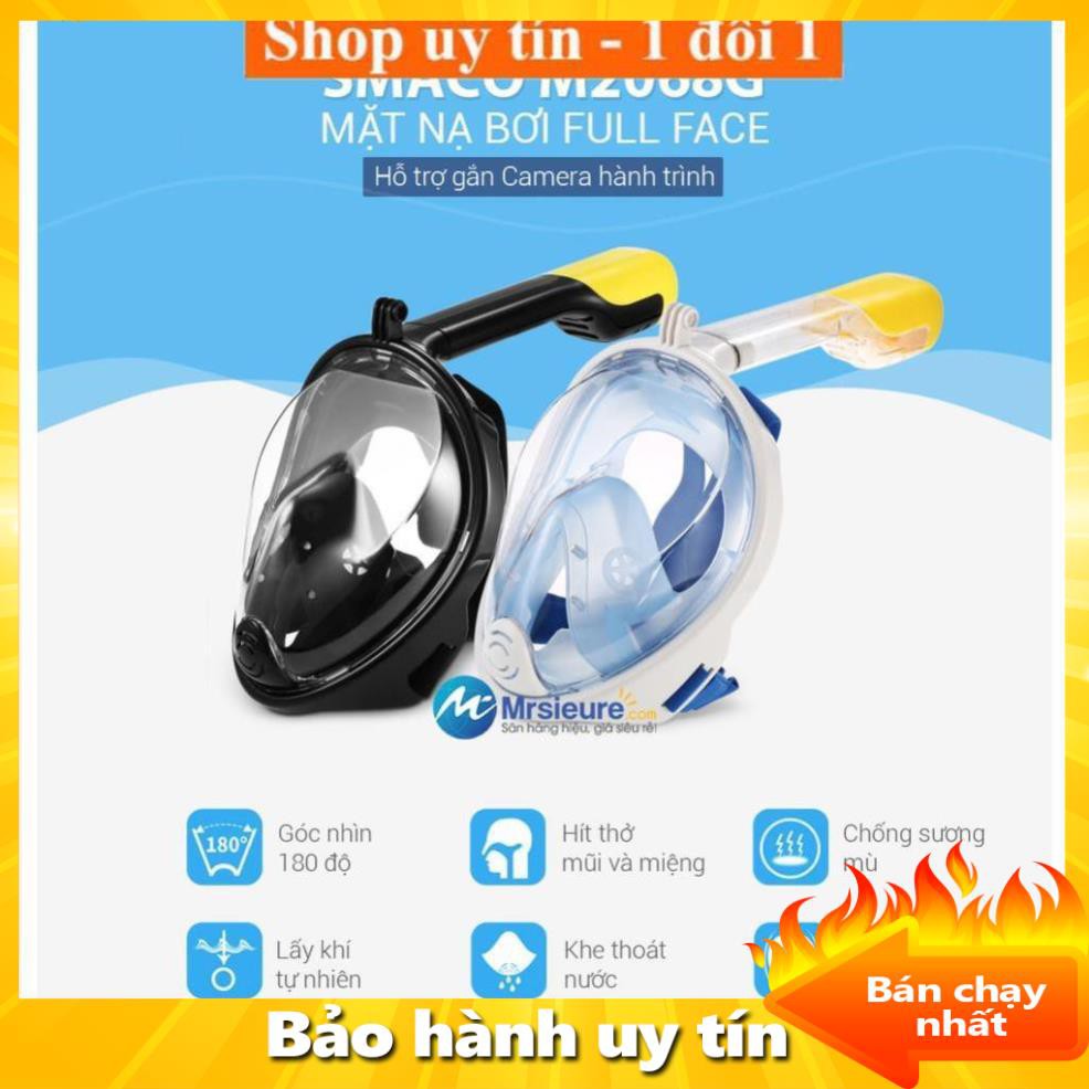 [ Xả kho tết] Kính bơi - Mặt nạ bơi lặn biển Full Face Liền Ống Thở cao cấp Chống nước, góc nhìn cực rộng 180 độ