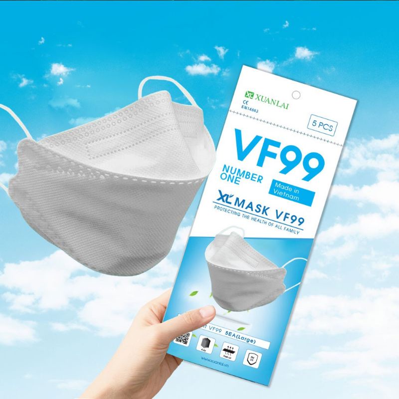 Khẩu trang 4 lớp VF99 Xuân Lai có ( 1 Túi 10 chiếc)