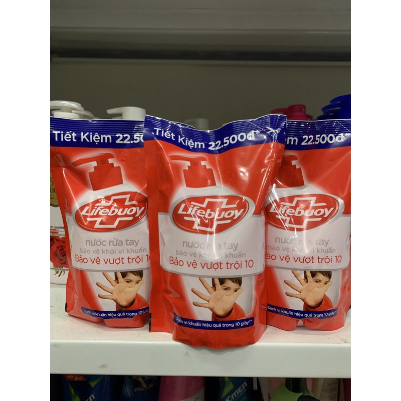 NƯỚC RỬA TAY LIFEBUOY BẢO VỆ VƯỢT TRỘI 10(túi đỏ)400g