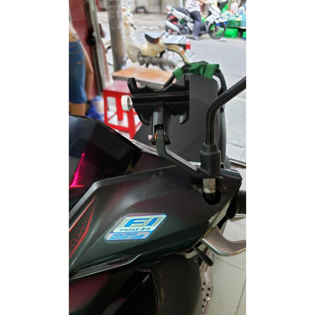 Giá đỡ điện thoại gắn xe máy chất liệu hợp kim A1000 (KẸP C2 MẪU MỚI) | BigBuy360 - bigbuy360.vn