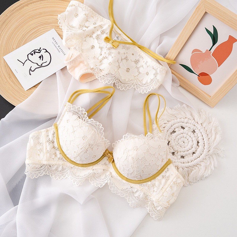 Bộ Lót Nâng Ngực Siêu Mềm Có Đệm Nâng Ngực Tháo Dời SET7076