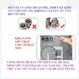 SV Mũi vặn vít chặn 4 cạnh chuôi lục giác (mũi vặn vít thạch cao)