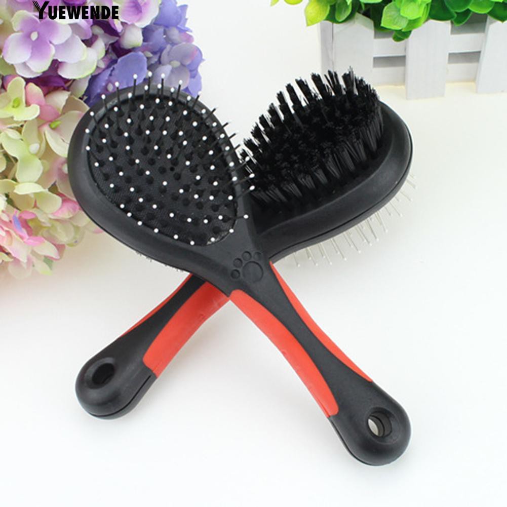 1 lược chải lông thân nhựa răng thép hai mặt cho thú cưng