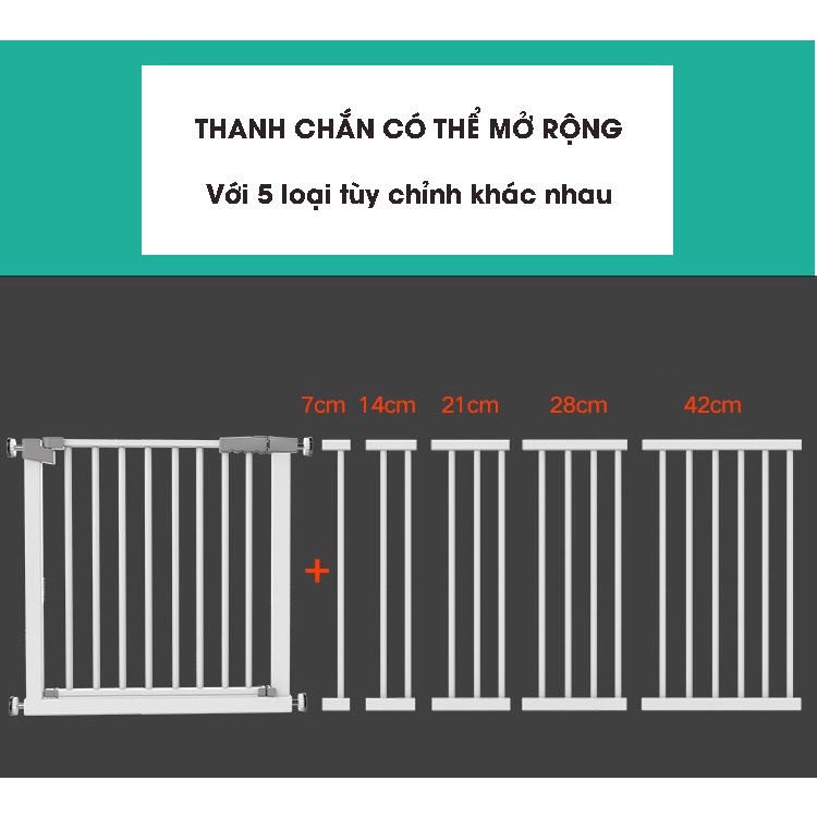 Thanh nối chắn cửa, cầu thang, nhà bếp, ban công cao cấp dành cửa cao 78 và cửa 103cm