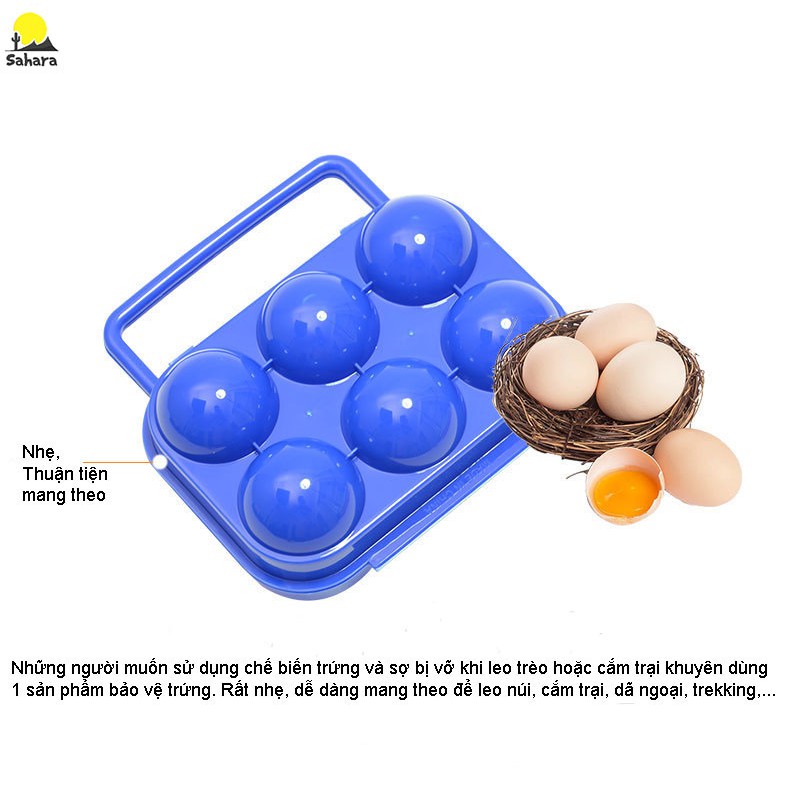 Khay đựng trứng dã ngoại 6 - 12 quả